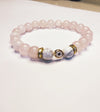 Rose Quartz Howlite Evil Eye Protection Bracelet