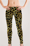 Animal Print Black Gold Leggings