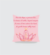 Pink Poem Princess Crown Cushion| Kids Room Decor | Sofa Cushion Cover 16x16