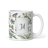 Silver Monogram Bird Love Gift Mug