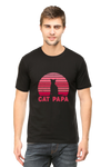 Cat Papa in Black Pint Tshirt Design