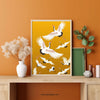 9 Crane Prosperity Japanese Art Canvas Print 8x12in