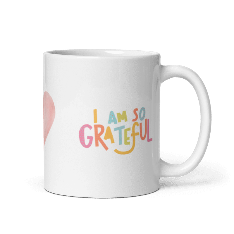 I am grateful postive quotes Mug