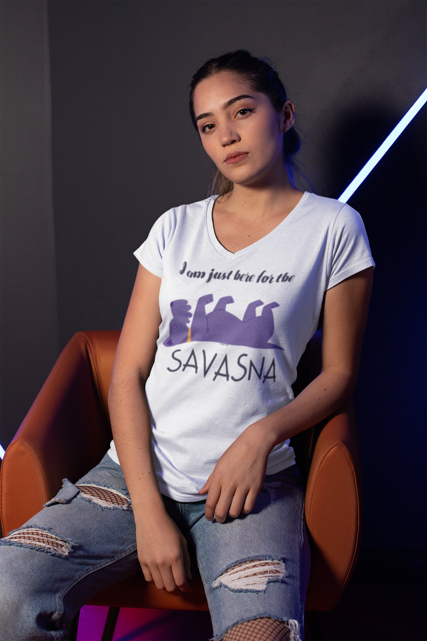 I am here for Savasna Yoga Tshirt | Gym Tshirt V Neck