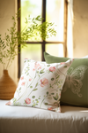 Pink Green Floral Set Cushion Cover