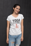 Yoga Se Hi Hoga Tshirt For Cat Lovers | Gym Tshirt V Neck