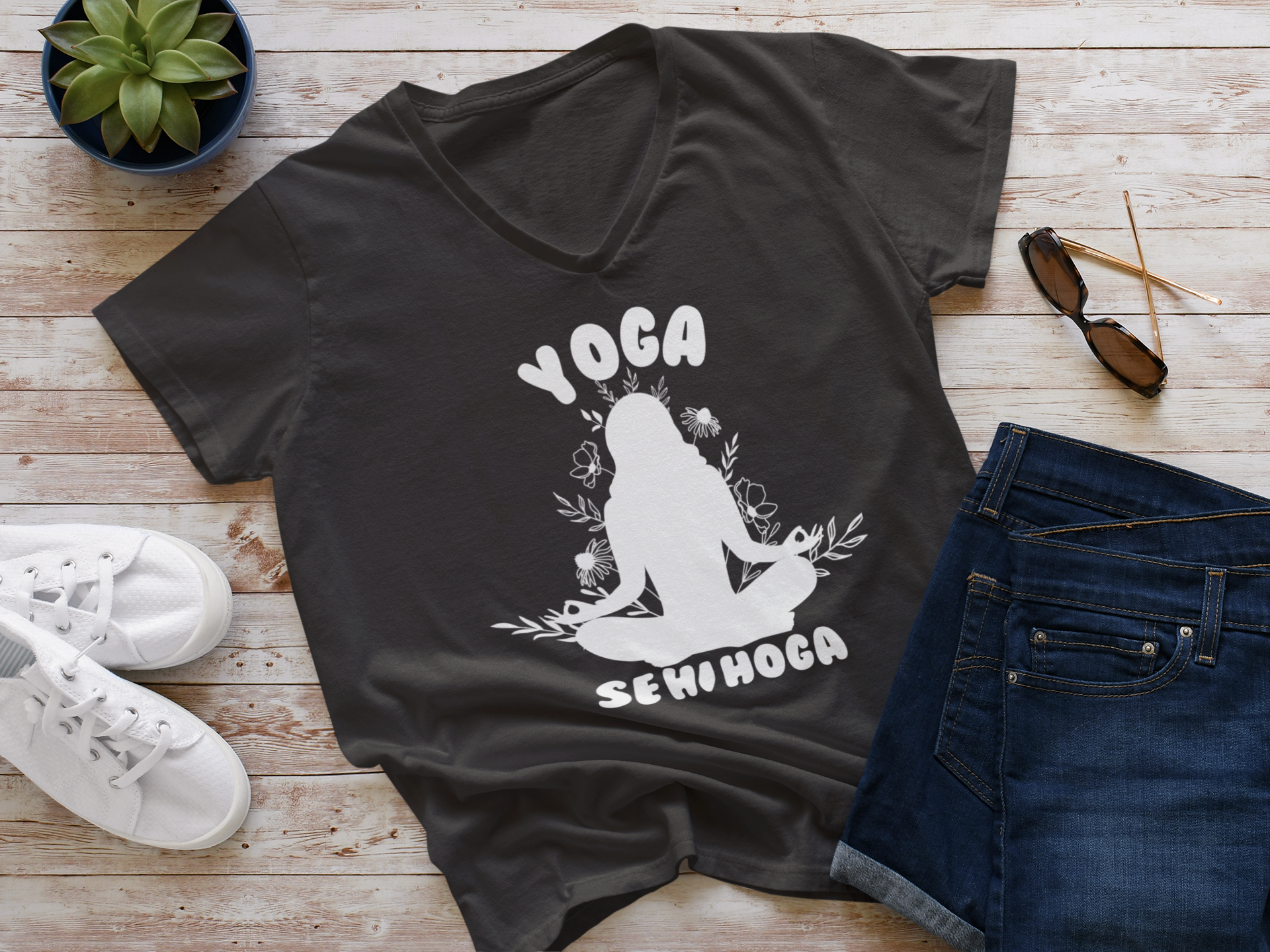 Yoga Se Hi Hoga Tshirt | Gym Tshirt V Neck